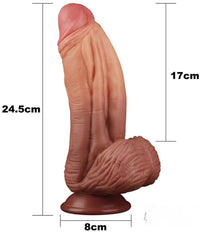 9.64in Realistic Big Glans Thick Body Dildo For Anus Expansion