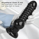 9.64in Rubber Real Big Black Dildo Butt Expander For Couples Sex