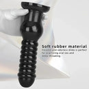 9.64in Rubber Real Big Black Dildo Butt Expander For Couples Sex