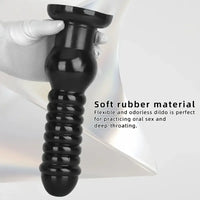 9.64in Rubber Real Big Black Dildo Butt Expander For Couples Sex