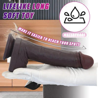 9.64in Smooth Head Flexible Silicone Big Dildo Adult Man Penis Sex Product