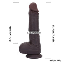 9.64in Smooth Head Flexible Silicone Big Dildo Adult Man Penis Sex Product