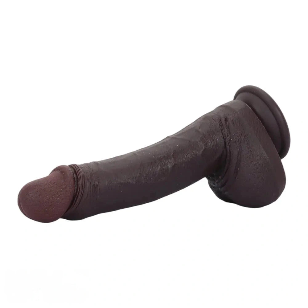 9.64in Smooth Head Flexible Silicone Big Dildo Adult Man Penis Sex Product