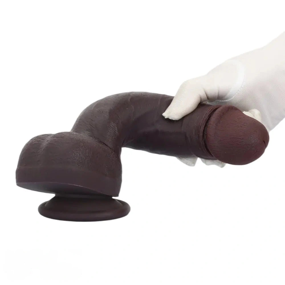 9.64in Smooth Head Flexible Silicone Big Dildo Adult Man Penis Sex Product