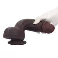 9.64in Smooth Head Flexible Silicone Big Dildo Adult Man Penis Sex Product