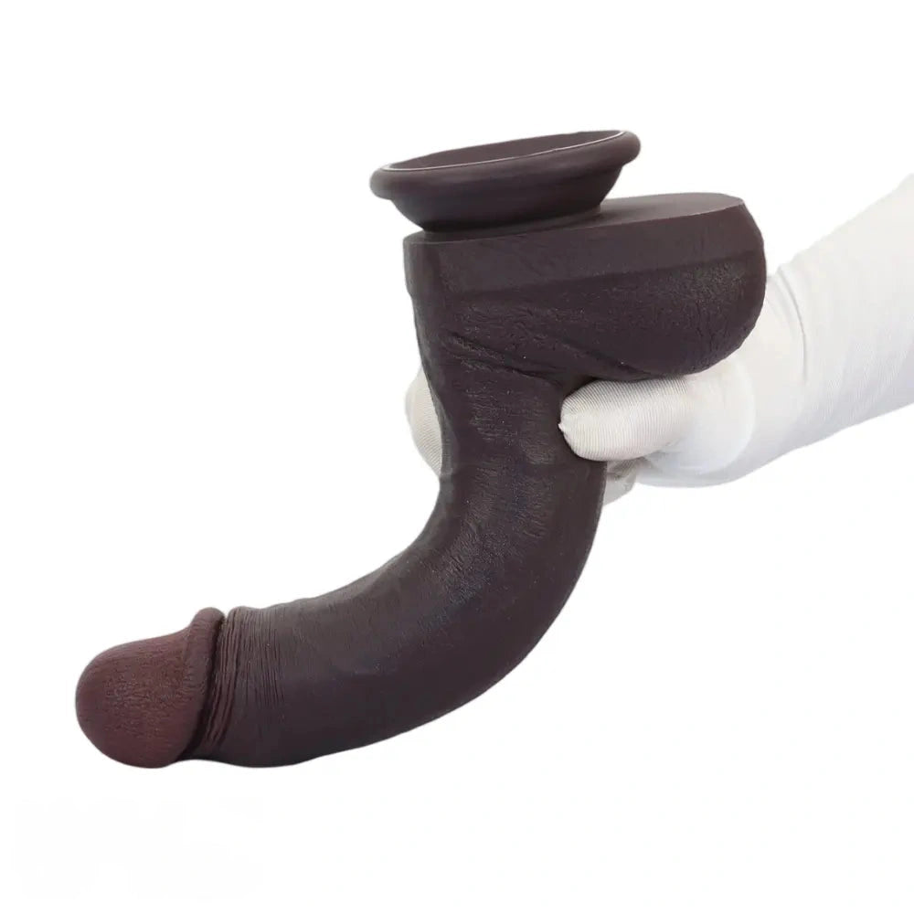 9.64in Smooth Head Flexible Silicone Big Dildo Adult Man Penis Sex Product