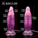 9.64in Squeezing Inflatable Alien Penis Fantasy Odd Silicone Dildo For Clit