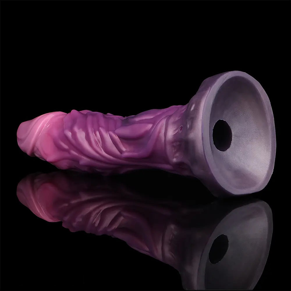 9.64in Squeezing Inflatable Alien Penis Fantasy Odd Silicone Dildo For Clit