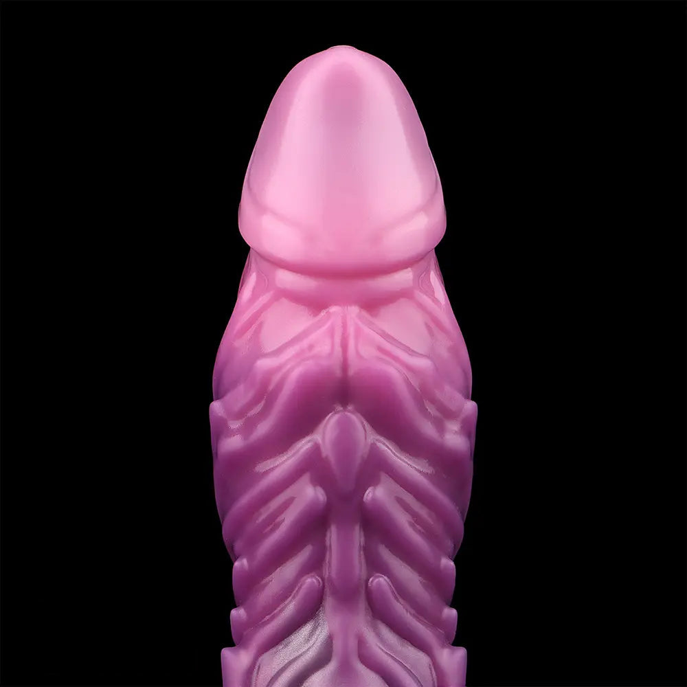9.64in Squeezing Inflatable Alien Penis Fantasy Odd Silicone Dildo For Clit