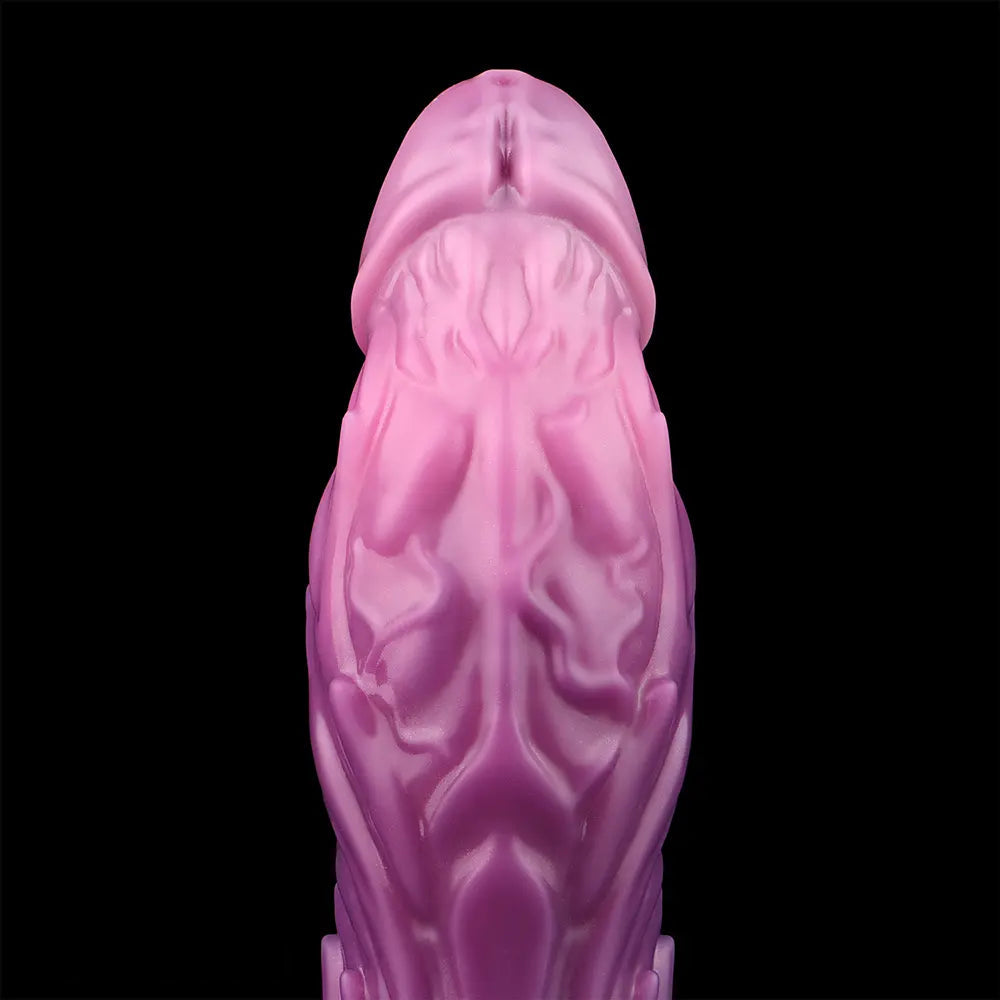 9.64in Squeezing Inflatable Alien Penis Fantasy Odd Silicone Dildo For Clit