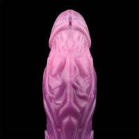 9.64in Squeezing Inflatable Alien Penis Fantasy Odd Silicone Dildo For Clit