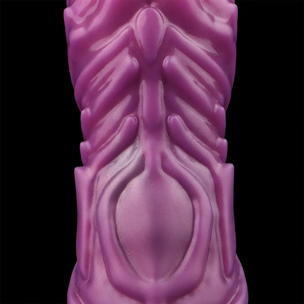 9.64in Squeezing Inflatable Alien Penis Fantasy Odd Silicone Dildo For Clit