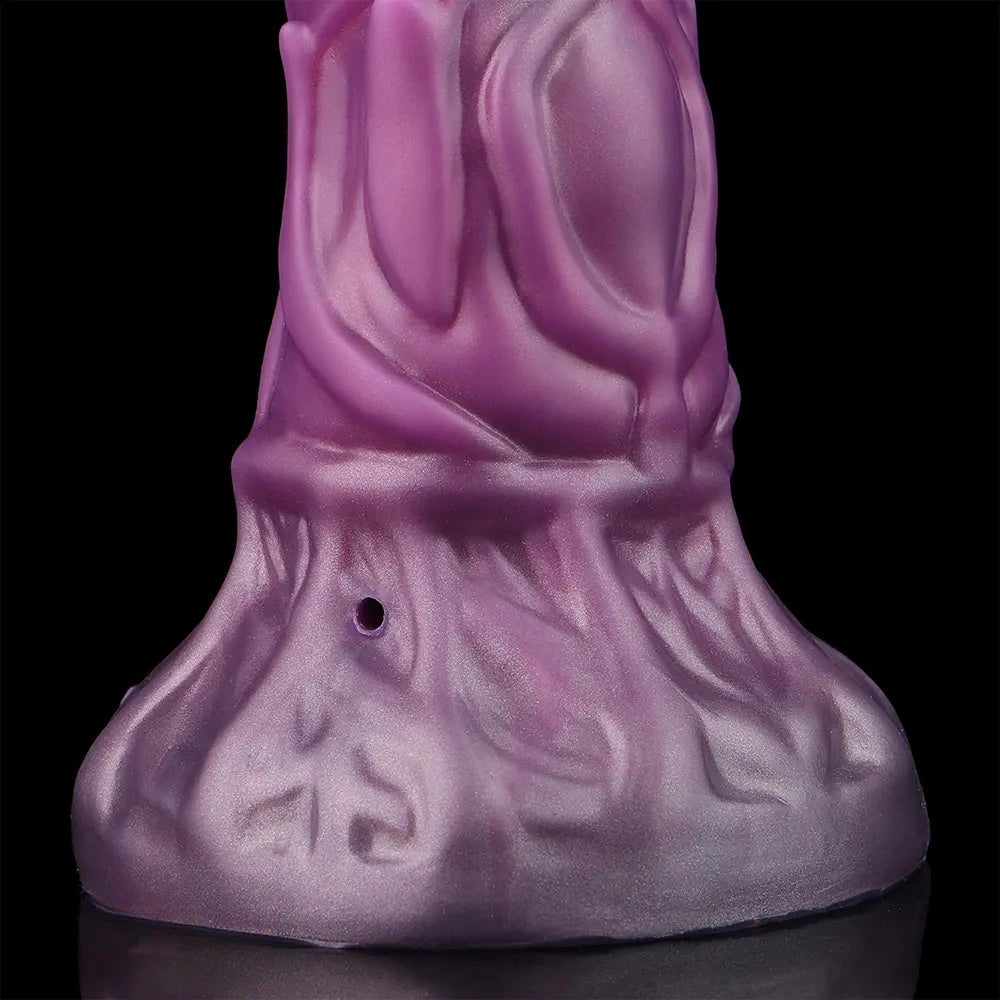 9.64in Squeezing Inflatable Alien Penis Fantasy Odd Silicone Dildo For Clit
