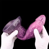 9.64in Squeezing Inflatable Alien Penis Fantasy Odd Silicone Dildo For Clit