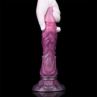 9.64in Squeezing Inflatable Alien Penis Fantasy Odd Silicone Dildo For Clit