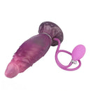 9.64in Squeezing Inflatable Alien Penis Fantasy Odd Silicone Dildo For Clit