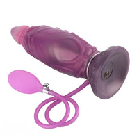 9.64in Squeezing Inflatable Alien Penis Fantasy Odd Silicone Dildo For Clit