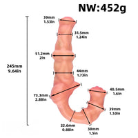 9.64in Strapless Strap on Silicone Soft Dildo For Anal Vaginal Fucking Sex Toy