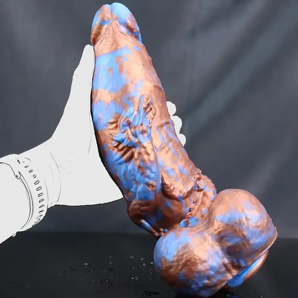 9.64in Super Huge Thick Dildo Mixed Color Monster Dildo Adult Sex Toy