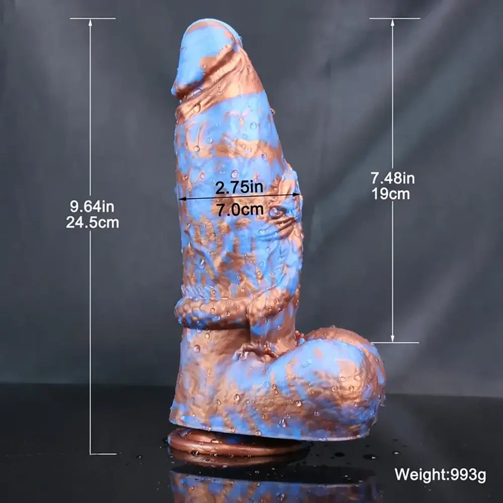 9.64in Super Huge Thick Dildo Mixed Color Monster Dildo Adult Sex Toy