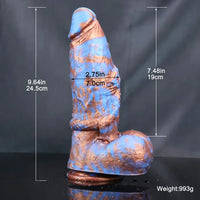 9.64in Super Huge Thick Dildo Mixed Color Monster Dildo Adult Sex Toy