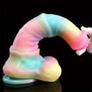 9.65in 11.02in 12.6in Rainbow Luminous Large Horse Silicone Soft Dildo