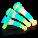 9.65in 11.02in 12.6in Rainbow Luminous Large Horse Silicone Soft Dildo