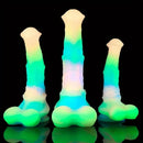 9.65in 11.02in 12.6in Rainbow Luminous Large Horse Silicone Soft Dildo