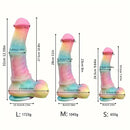 9.65in 11.02in 12.6in Rainbow Luminous Large Horse Silicone Soft Dildo