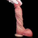9.65in Double-layer Liquid Silicone Skin-like Soft Dildo For Couples Play