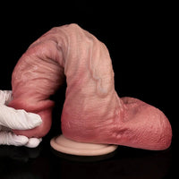 9.65in Double-layer Liquid Silicone Skin-like Soft Dildo For Couples Play
