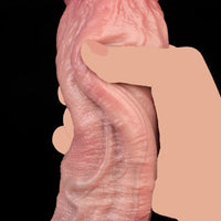 9.65in Double-layer Liquid Silicone Skin-like Soft Dildo For Couples Play