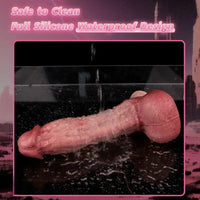 9.65in Double-layer Liquid Silicone Skin-like Soft Dildo For Couples Play