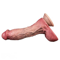 9.65in Double-layer Liquid Silicone Skin-like Soft Dildo For Couples Play