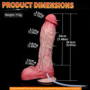 9.65in Dual Density Silicone Ejaculating Dildo Cock Tool For Jerking Off