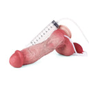 9.65in Dual Density Silicone Ejaculating Dildo Cock Tool For Jerking Off