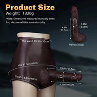 9.65in Ergonomic Design Hollow Strap on Dildo Panty For Men Women