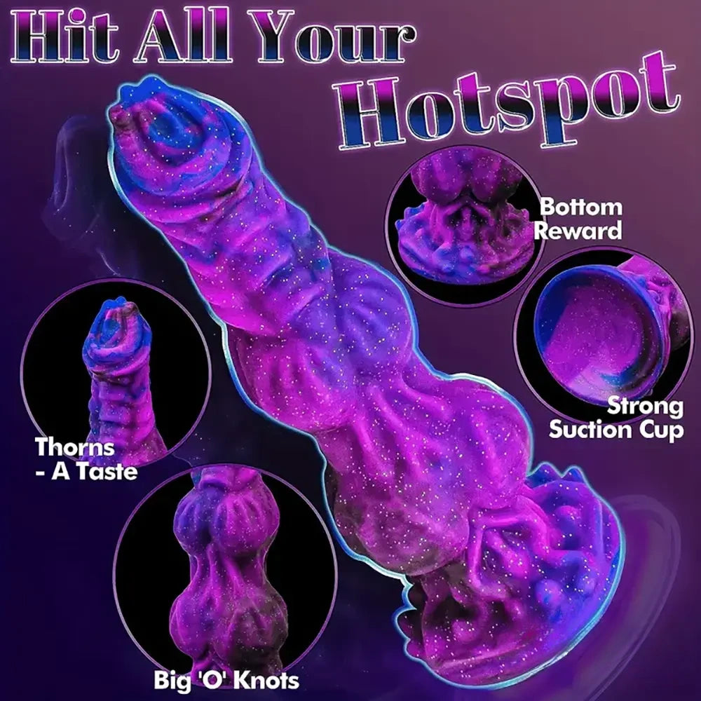 9.65in Fantasy Soft Silicone Monster Dildo For Couples Love Play