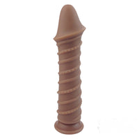 9.65in Flexible Waterproof Dildo With Spiral Threads