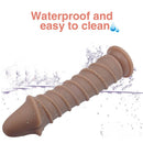 9.65in Flexible Waterproof Dildo With Spiral Threads