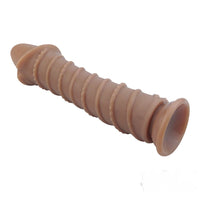 9.65in Flexible Waterproof Dildo With Spiral Threads
