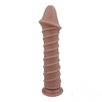9.65in Flexible Waterproof Dildo With Spiral Threads