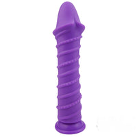 9.65in Flexible Waterproof Dildo With Spiral Threads