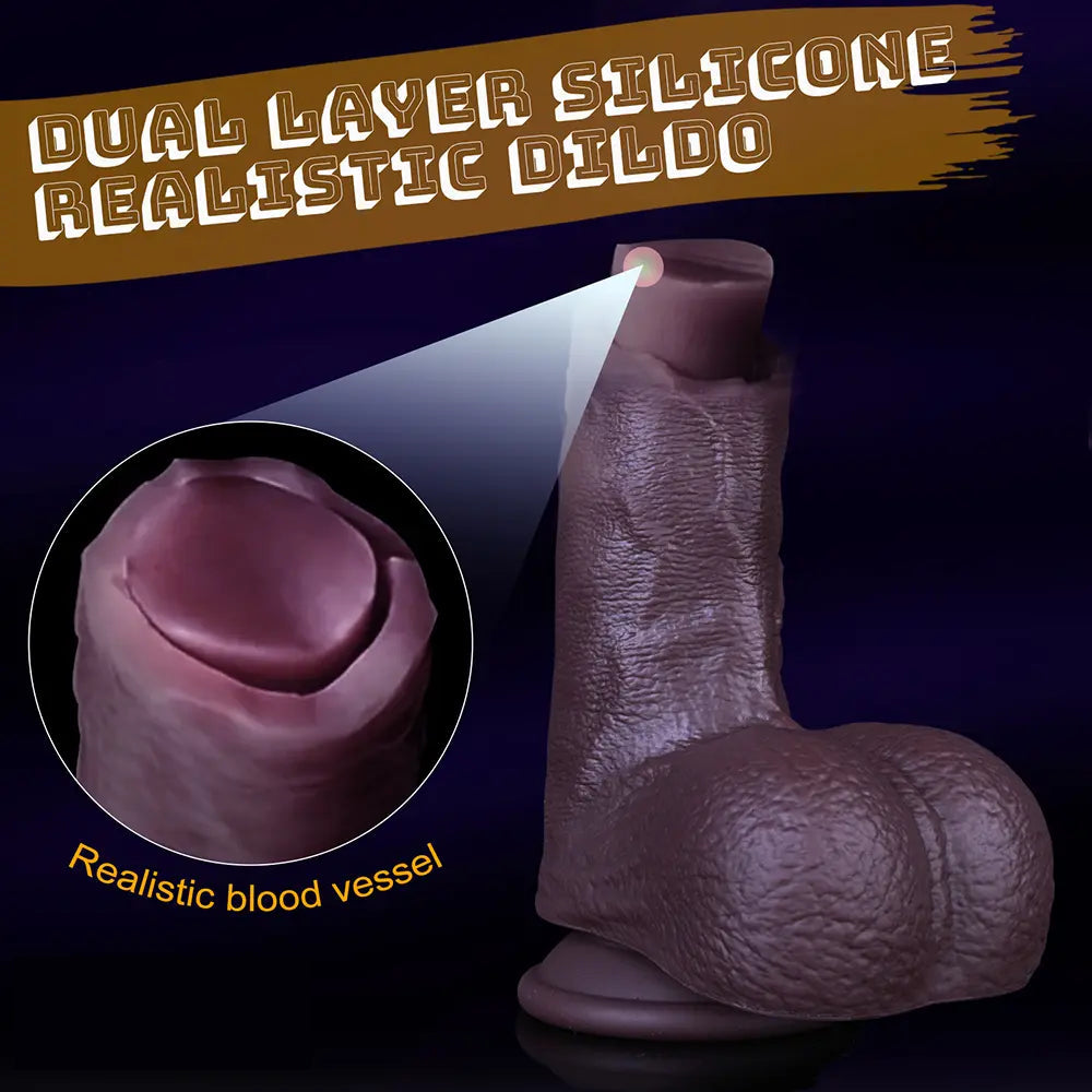 9.65in Foreskin Uncut Ultra-realistic Dual-Density Liquid Silicone Dildo