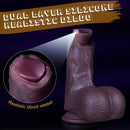 9.65in Foreskin Uncut Ultra-realistic Dual-Density Liquid Silicone Dildo