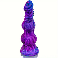 9.65in Lifelike Silicone Soft Glowing Fantasy Dildo For Anal Expansion