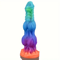 9.65in Lifelike Silicone Soft Glowing Fantasy Dildo For Anal Expansion