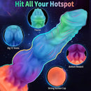 9.65in Lifelike Silicone Soft Glowing Fantasy Dildo For Anal Expansion