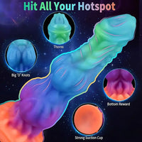 9.65in Lifelike Silicone Soft Glowing Fantasy Dildo For Anal Expansion