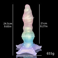 9.65in Monster Big Knot Fantasy Dildo Female Toy With Anal Stimulation